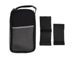 Camping Tableware Bag Detachable Compartment Large Capacity Black Grey Stitching Picnic Cutlery Storage Bag
