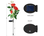 2 Pack Outdoor Solar Garden Lights,Upgraded LED Solar Powered Light (Red)