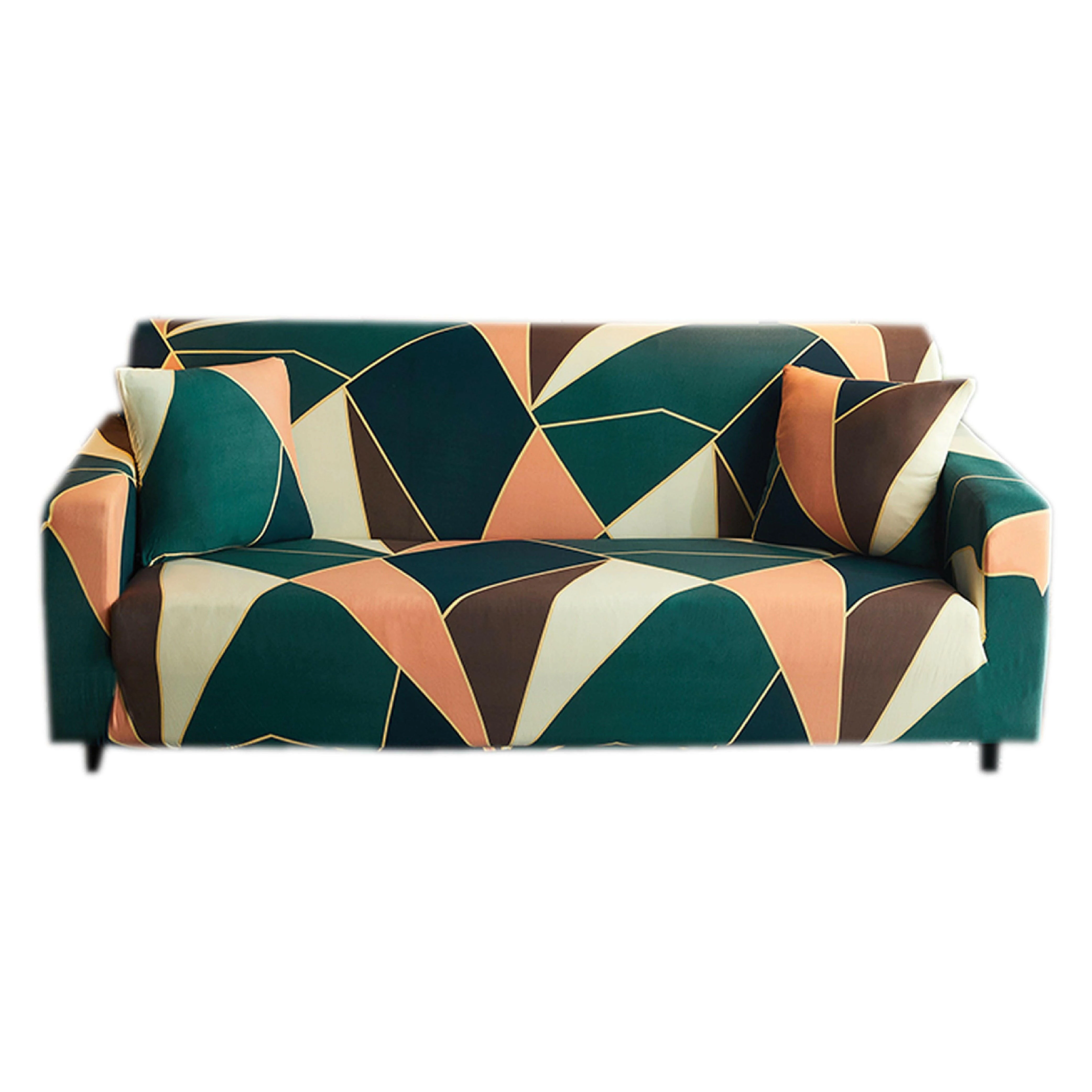 Hyper Cover Stretch Sofa Cover with Patterns Nostalgic Cube