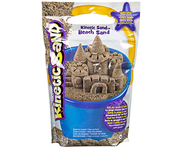 Kinetic Sand 3lb Brown beach Sand Non-Toxic Educational and Creative Sensory Play Sand Toys for Boys and Girls Aged 3+