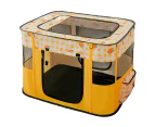 Foldable Cat House Removable Skylight Breathable Cat Delivery Room Dog Playpen For Pet Supplies M 70X55X45Cm / 27.6X21.7X17.7In Yellow