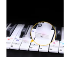 37/49/54/61/88 Key Electronic Piano Music Keyboard Transparent PVC Sticker Decor - Multicolor
