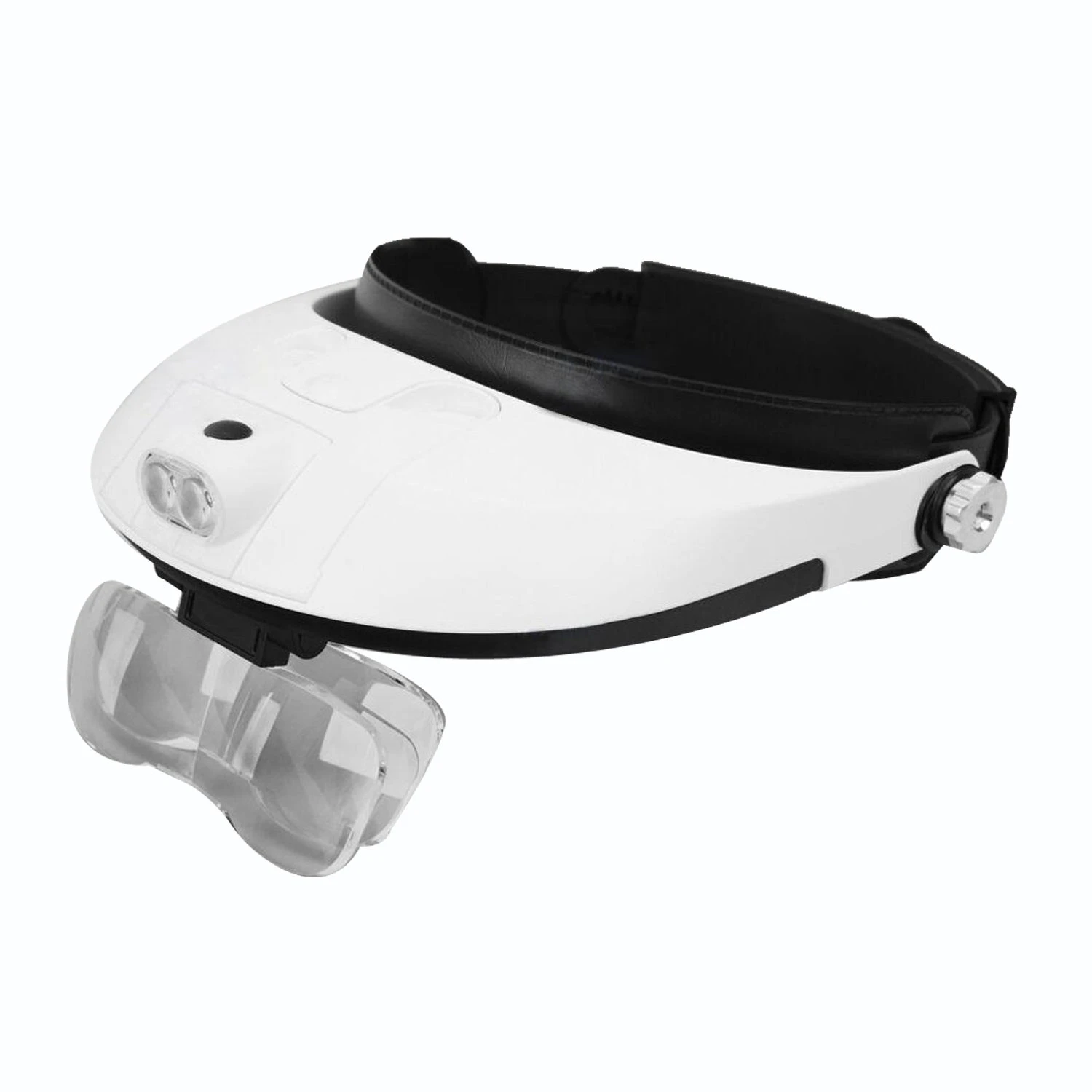 Headband 2 LED Lamp Light Jeweler Head Mounted Magnifier Magnifying Glass Loupe