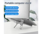 Laptop Stand Foldable Adjustable Height Portable Notebook Riser Holder Cooling Bracket for Home - White