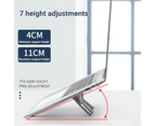 Laptop Stand Foldable Adjustable Height Portable Notebook Riser Holder Cooling Bracket for Home - White