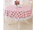 Vinyl Tablecloth ,Heavy Duty Waterproof Oil-Proof Wipeable with Backing for Kitchen Party Picnic - Red+white Plaid