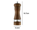 Pepper Grinder,Wood Salt and Pepper Grinder Mills Sets, Classic Manual Salt Grinder Refillable Pepper Mill Sets-6 Inch Antique Single Bubble Bag