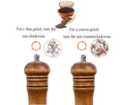 Pepper Grinder,Wood Salt and Pepper Grinder Mills Sets, Classic Manual Salt Grinder Refillable Pepper Mill Sets-6 Inch Antique Single Bubble Bag