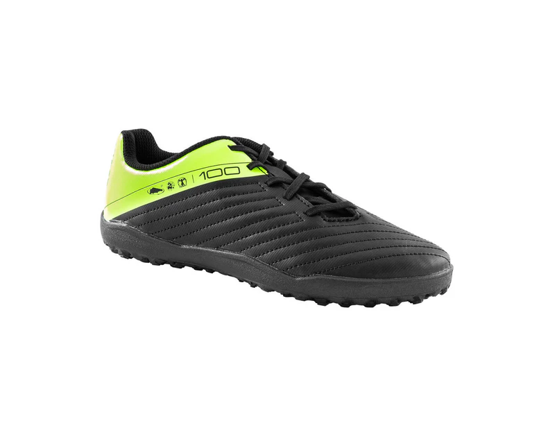 DECATHLON KIPSTA Hard Ground Football Boots Agility 100 HG - Black/Yellow