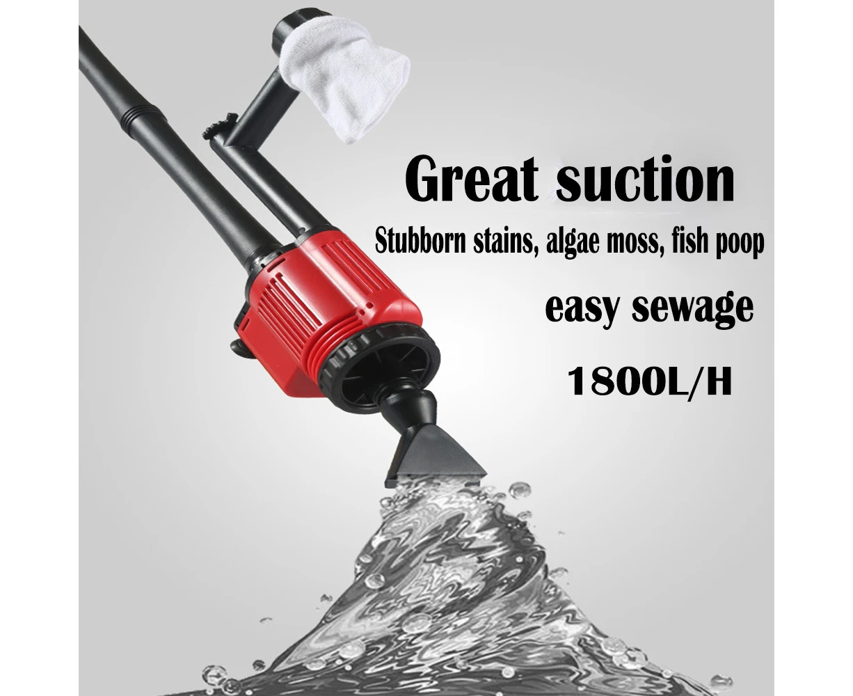 Aquarium Electric Siphon Pump Vacuum Cleaner Fish Tank Clean Water Change Gravel