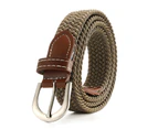 Braided Canvas Woven Elastic Stretch Belts for Men/Women/Junior Linen