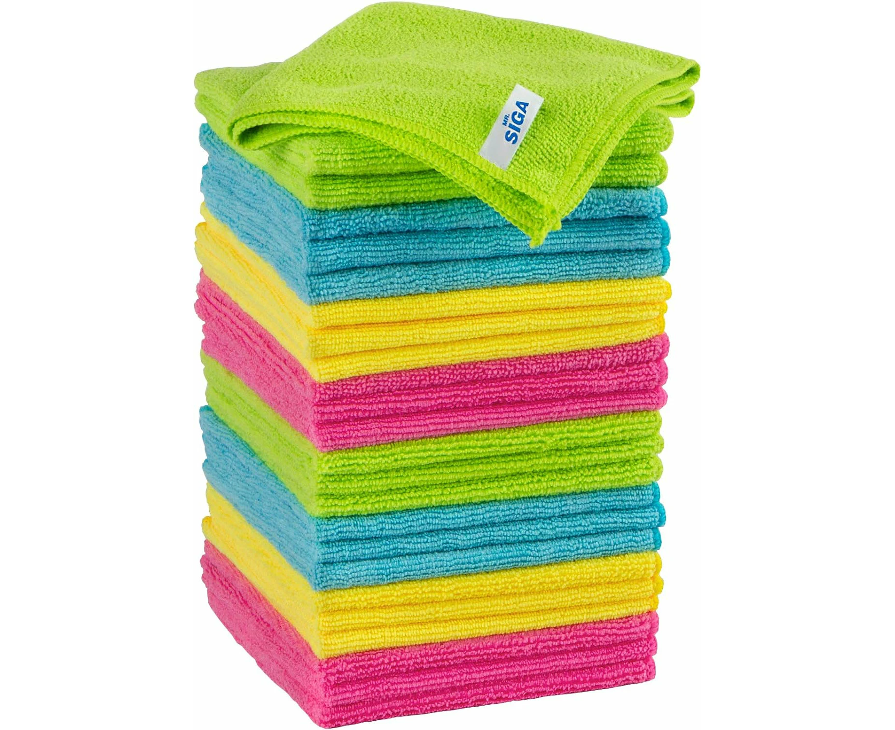 20PK MR.SIGA Microfiber Cleaning Cloth,Pack of 24,Size:12.6" x 12.6" - Cheap Bulk Cleeaning Cloth 20 Boxes of 24 Cloth