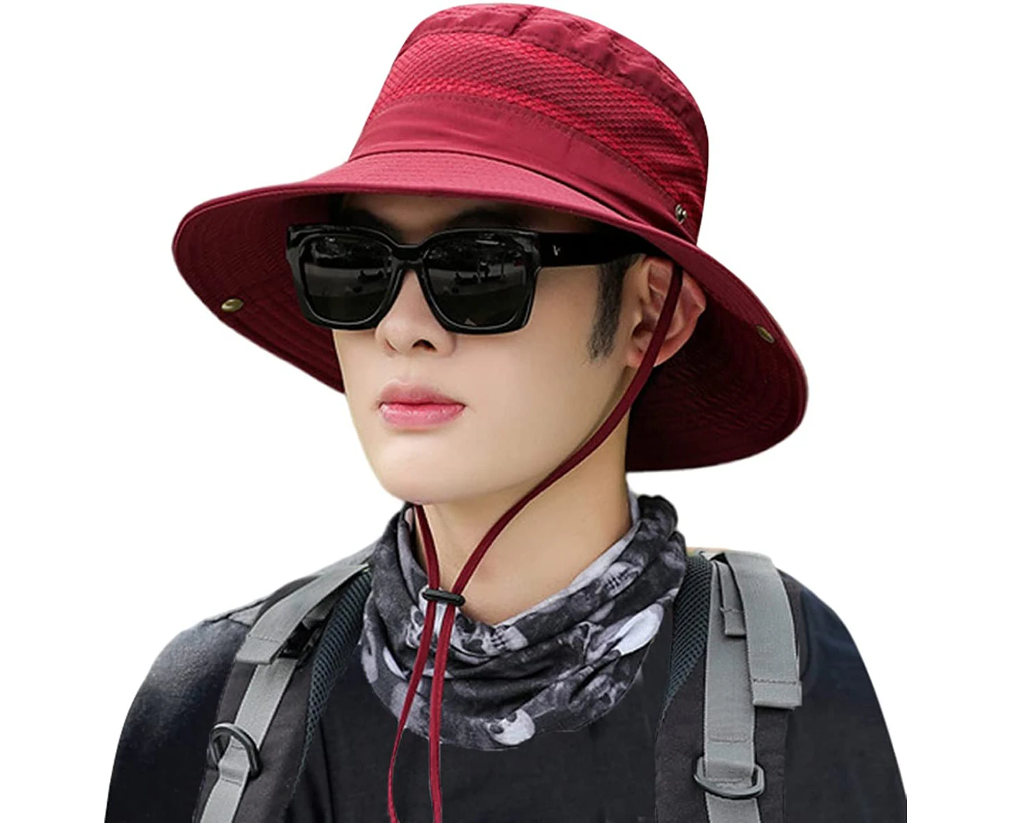 Women Fishing Sun Hat Men Summer UV Protection Bucket Hats Mesh Ventilated Outdoor Hiking Gardening Beach Lawn Hat