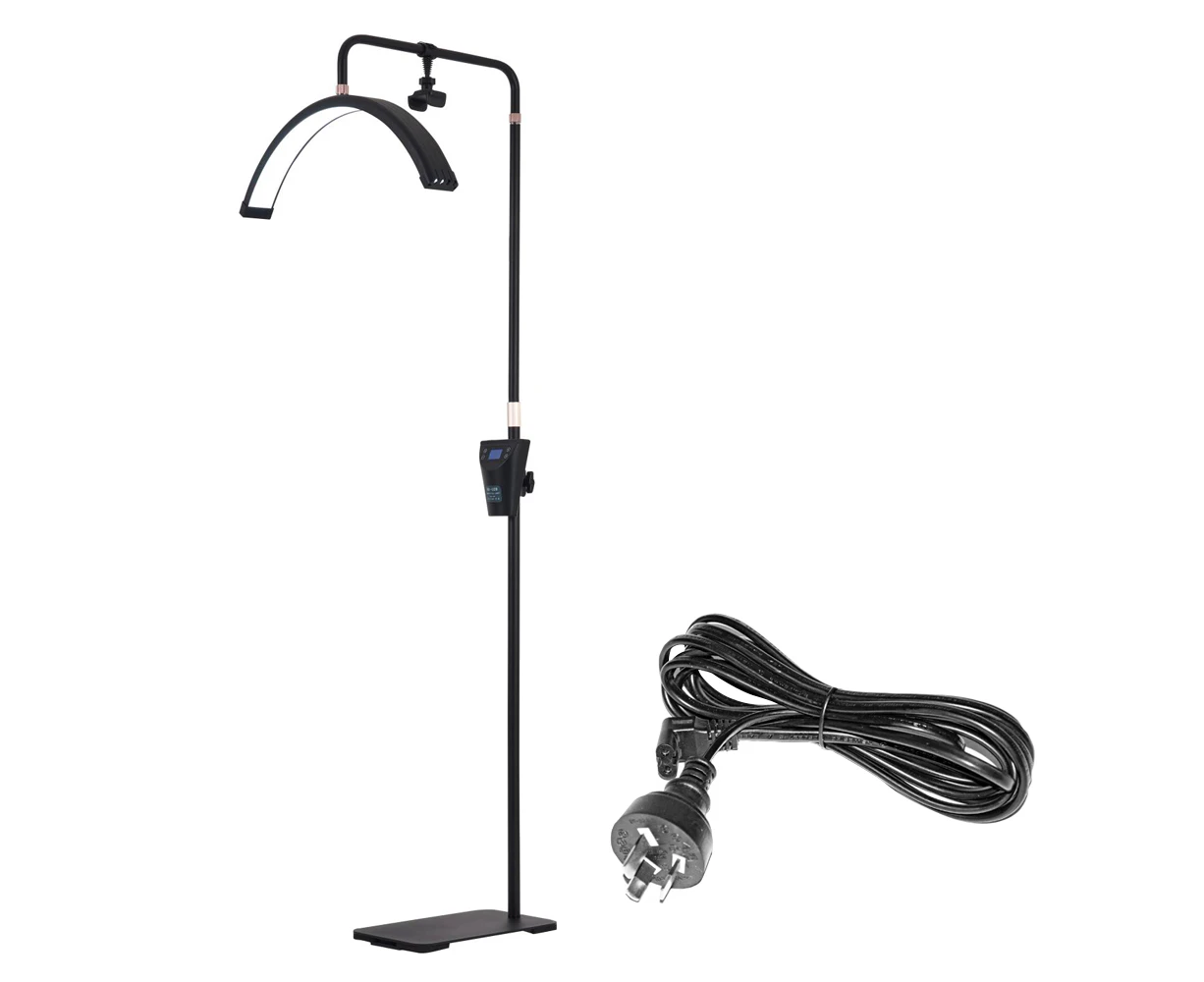 45W LED Moon Beauty Light with Stand Adjustable Color Floor Lamp Dimmable Light Height Adjustable with Mobile Holder for Eyelash Extensions Salon (2Gen)