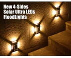 2pk LED Solar Lights Garden Outdoor (Sydney Stock) 4-Way Flood Lights Wall lights Waterproof