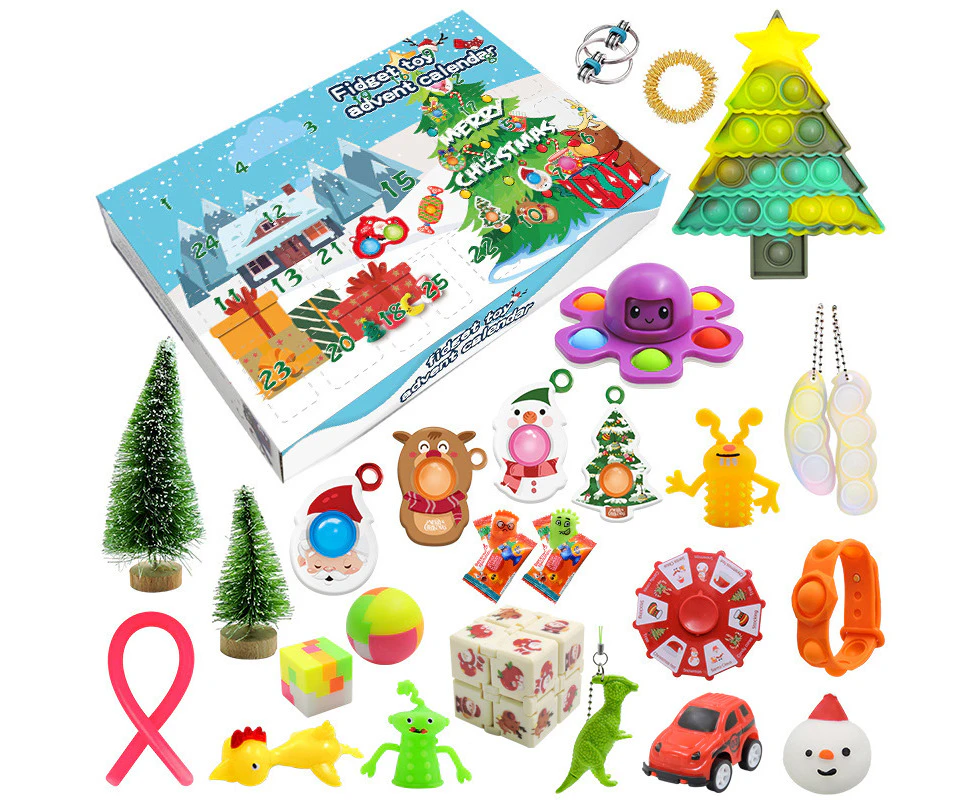 Sensory Fidget Advent Calendars for Kids Christmas Countdown 24 Days Toy Surprise Box Christmas Advent Calendar A9