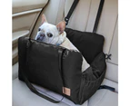 Pet Car Seat Dog Booster Seat Pet Travel Carrier Bed for Small and Medium Pets-Black