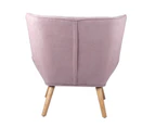 Armchair Accent Chairs Sofa Lounge Fabric Upholstered Tub Chair Pink