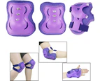 Protective Gear,Six-Piece Children'S Roller Skating Protective Gear - Purplekids/Youth Knee Pad Elbow Pads Guards Protective