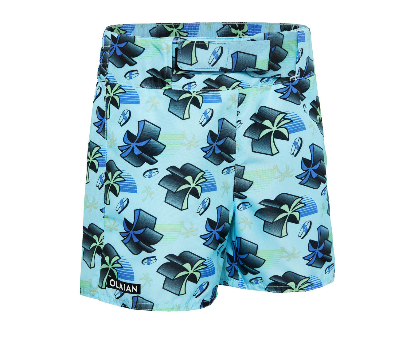 DECATHLON OLAIAN Boy's Swimming Shorts - Blue