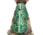 -s-Pet Autumn Winter Thickened Cotton Coat Dog Jacket Pet Back Coat with Traction Buckle