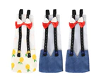 3pcs pet chicken diapers duckling diapers reusable goose clothes pet clothes with bow tie (M)