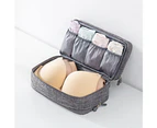 Travel Underwear Organizer Bra Storage Bag Socks Bag Layer Cosmetic Bag-Gray