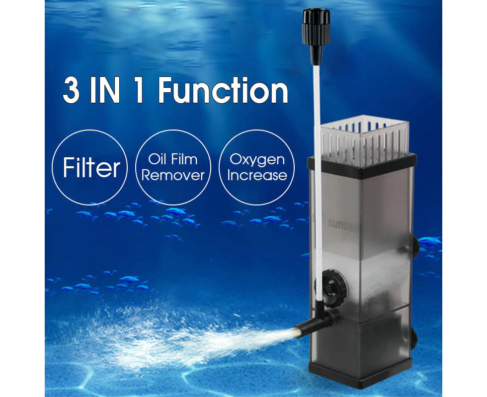 Low Noise Aquarium Surface Protein Skimmer Oil Film Remover Processor Adjustable Air Flow Water Filter Pump For Fish Tank