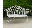 White Lavinia Iron Outdoor Bench