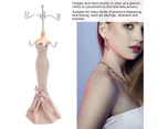 Mannequin Ring Hanging Tower Long Bodycon Dress Strapless Mannequin Earring Display Tower Pink