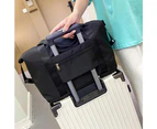 Large Capacity Collapsible Travel Bag Expandable Waterproof Duffel Bag-Black