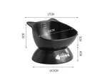black--Elevated Dog Bowls,Cat Bowls for Medium Dogs Adult Cats,Ceramic Cat Food Water Bowls,Protect Spine