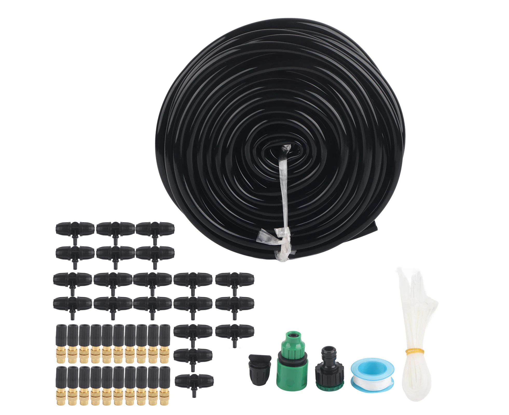 20M Hose 20Pcs Combinations Drip Irrigation Kit Irrigation Atomizing And Copper Nozzles