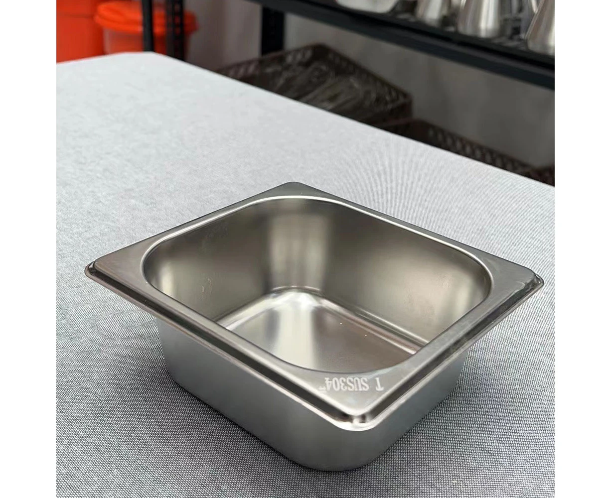 GASTRONORM PANS GN 1/6-6.5 CONTAINER   BAIN MARIE TRAY  STAINLESS STEEL SS318