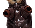 -m-Pet clothes Pet warm clothing in autumn and winter Dog four legged clothes Air military uniform