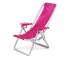 Miniature Folding Plastic Beach Chair Deck Doll House Furniture Garden Accessory-