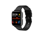 Smart Watch Touch Screen Fitness Tracker Sports Smartwatch Heart Rate Monitor-Black