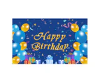 Birthday Banner Clear Printing Glitter Polyester Happy Birthday Party Backdrop Cloth Home Decor for Festival-Style 15
