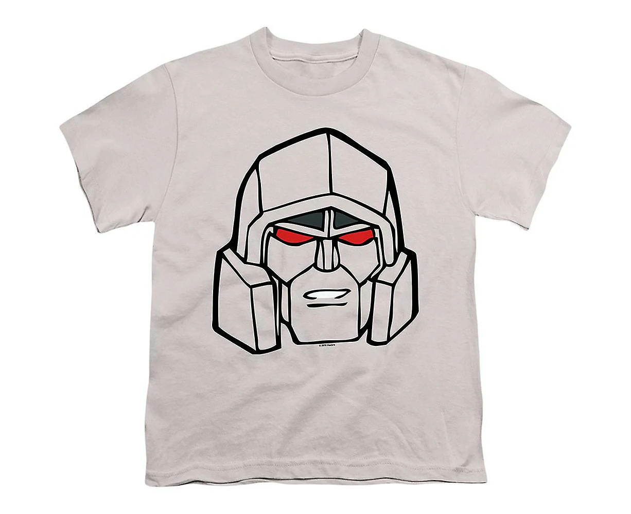 Youth Megatron Head Shot Transformers Shirt - As shown