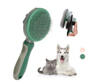 Self-Cleaning Comfortable Dog Grooming Dematting Brush Massage Easily Removes Loose Hair - Pink