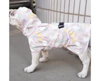 ishuif Dog Raincoat Elastic Webbing Adjustment Cartoon Rabbit Print Hooded Pet Dog Puppy Raincape Outwear Outdoor Supply-M Pink