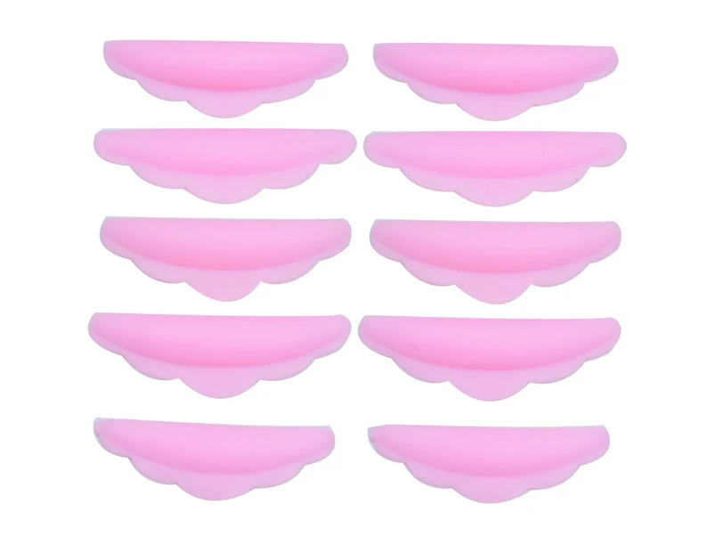 5 Pairs Lash Perm Pads Heat-resistant Enhance Shaping Effect Painless Silicone Sunflower Eyelash Perm Colorful Pads for Make Up-Pink 1