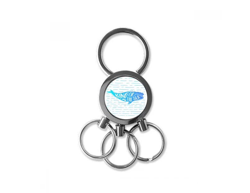 whale ocean king animal art deco  fashion stainless steel metal key holder chain  keychain