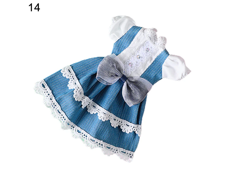 ishuif 1Set 1/6 Doll Outfits Fine Workmanship Comfortable to Touch Fashionable Doll Tops Pants Set for Children Development-14