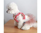 ishuif Pet Princess Dress Soft Comfortable Adorable Cartoon Print Pet Cat Dog Summer Dress Daily Wear-White L