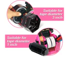 Sublimation Thermal Transfer Ribbon Cutter, Thermal Ribbon Holder Dispenser For 1" & 3" Core High Temp Ribbon - Pink