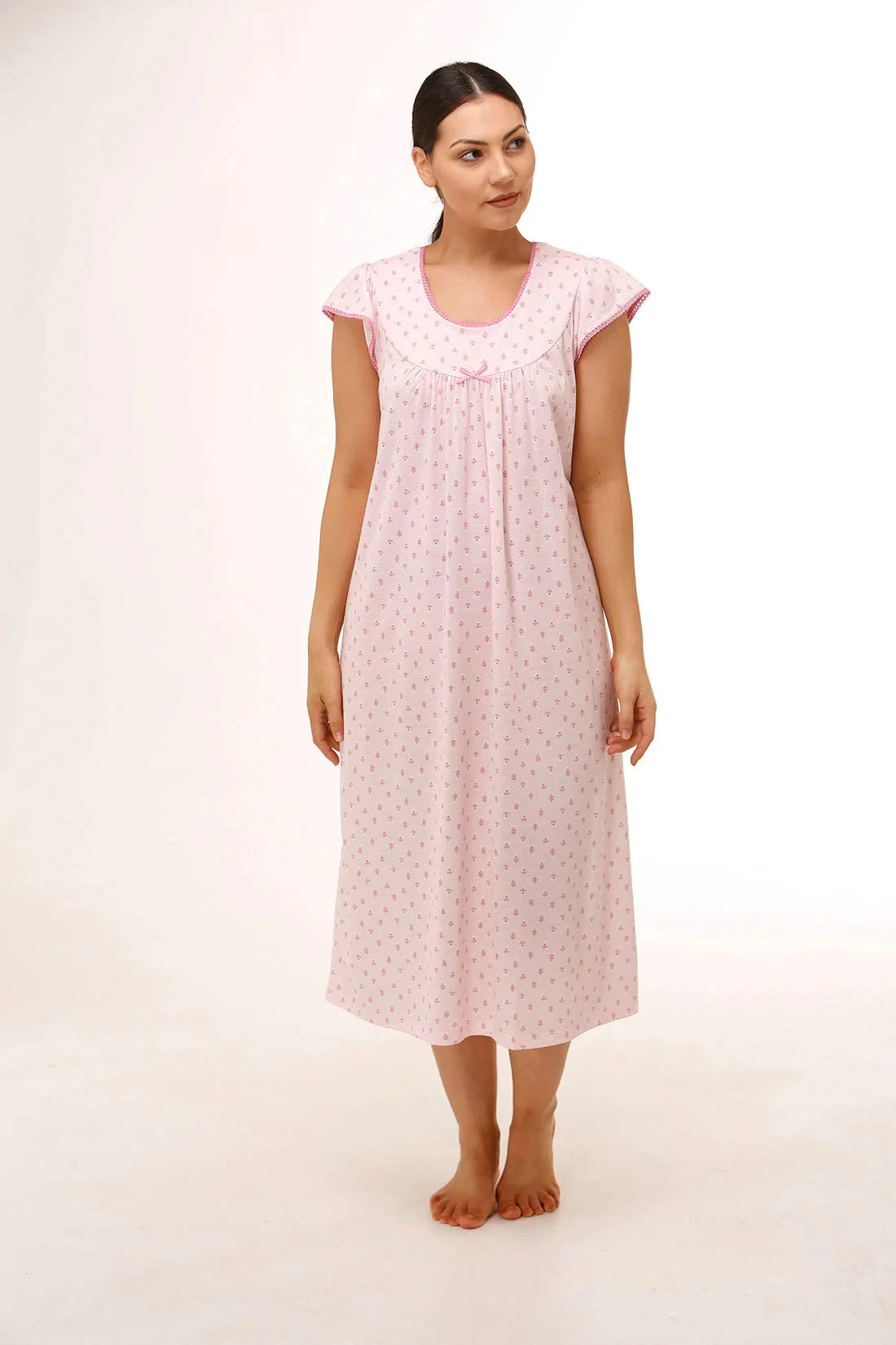 Cap Sleeve Tulip Nightie - Schrank - Pink