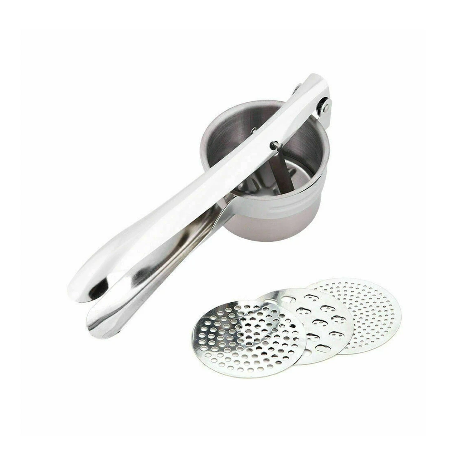 Kitchen Mash Potato Ricer Masher Fruit Juicer Press Machine Stainless Steel