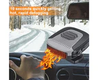 Car Heater 12V with Heating and Cooling 2 in 1 Modes for Fast Heating Defrost Defogger and Automobile Windscreen Fan in Cigarette Lighter Grey
