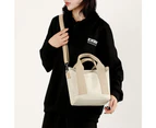 Women Multi-pocket Zipper Crossbody Canvas Tote Bags Handbag Satchel Small Bag-Khaki